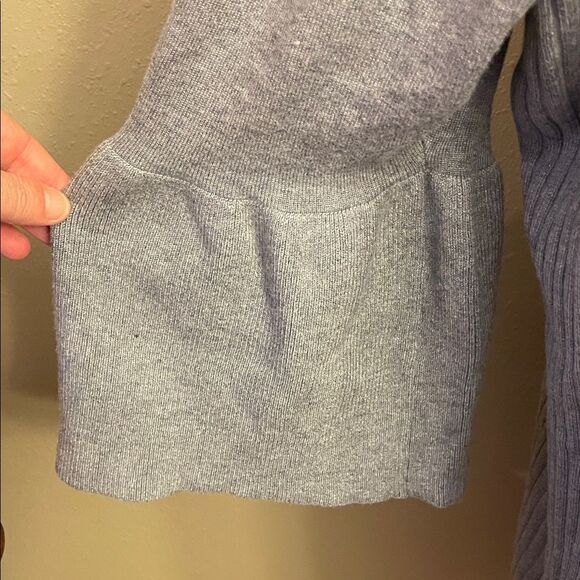 Lane Bryant Light Gray Ribbed Cardigan - Picture 3 of 5